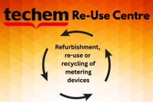 Techem Re-Use Centre. Refurbishment, re-use or recycling of metering devices
