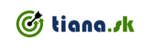 tiana.sk, with an image of arrows forming a set of concentric circles with an arrow in the centre