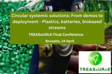 TREASoURcE  - Circular systemic solutions: From demos to deployment. Plastics, batteries, biobased streams. TREASoURcE final conference. Brussels, 14 April 2026.