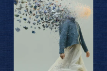 Image of a set of clothes breaking up into pieces